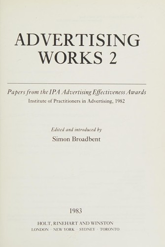 Advertising Works 2