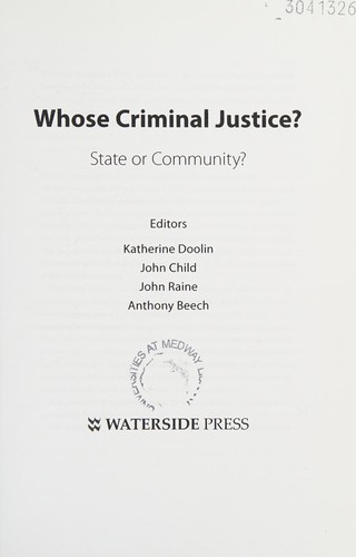Whose criminal justice?
