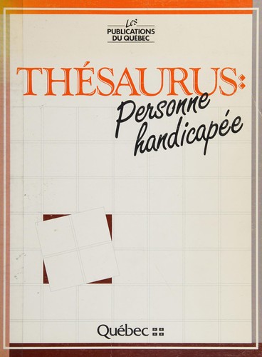 Thésaurus, personne handicapée