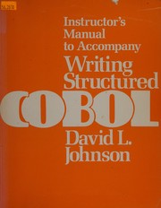Instructor's manual to accompany writing structured COBOL