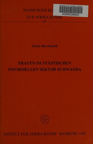 Frauen im städtischen informellen Sektor in Rwanda