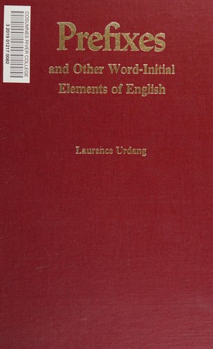 Prefixes and other word-initial elements of English