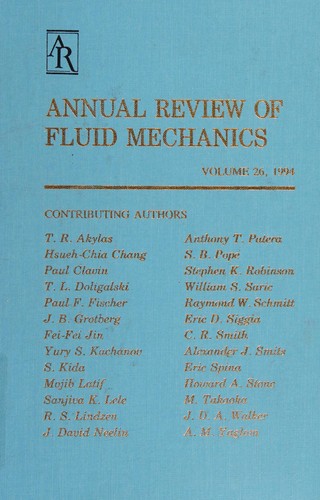 Annual review of fluid mechanics