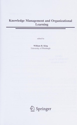 Knowledge management and organizational learning