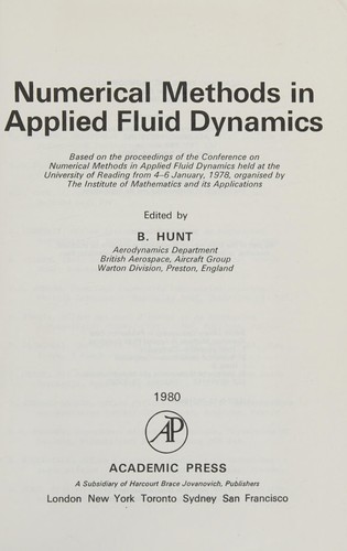 Numerical methods in applied fluid dynamics
