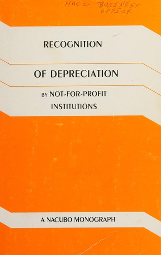 Recognition of depreciation by not-for-profit institutions