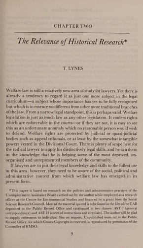 Welfare law & policy