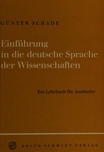 Einführung in die deutsche Sprache der Wissenschaften