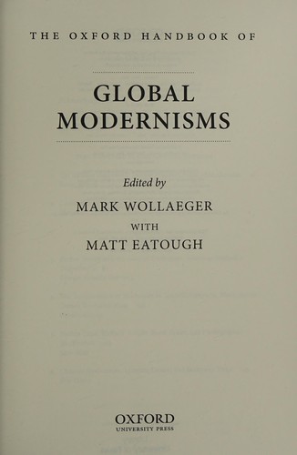 The Oxford handbook of global modernisms