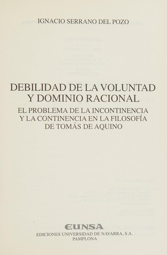 Debilidad de la voluntad y dominio racional