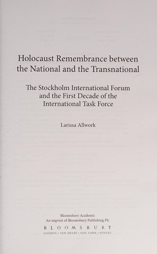 Holocaust Remembrance Between the National and the Transnational