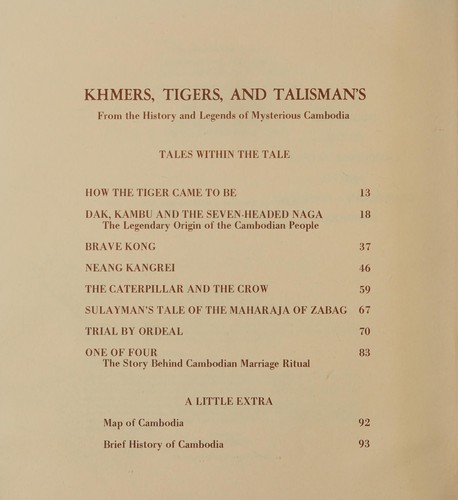 Khmers, tigers, and talismans