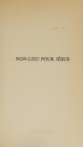 Non-lieu pour Jésus