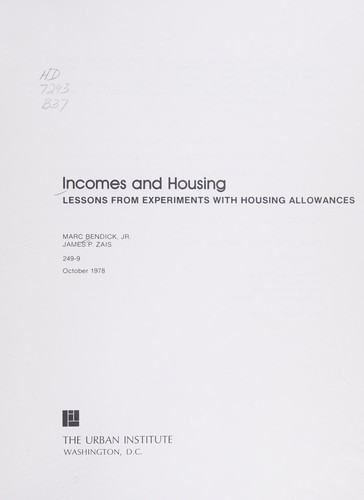 Incomes and housing