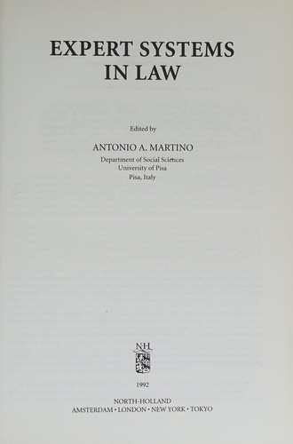 Expert systems in law