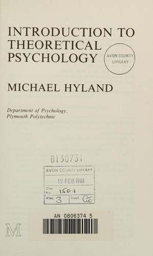 Introduction to theoretical psychology