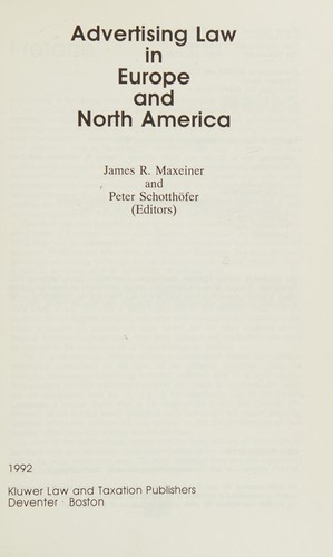 Advertising law in Europe and North America