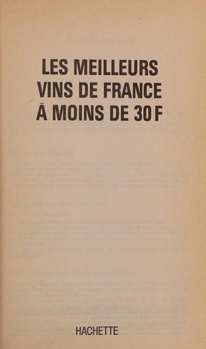 Les Meilleurs vins de France à moins de 30F