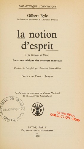 La notion D'Esprit