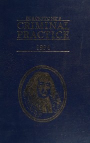 Blackstone's Criminal Practice