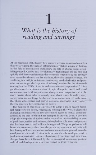 A history of reading and writing in the western world