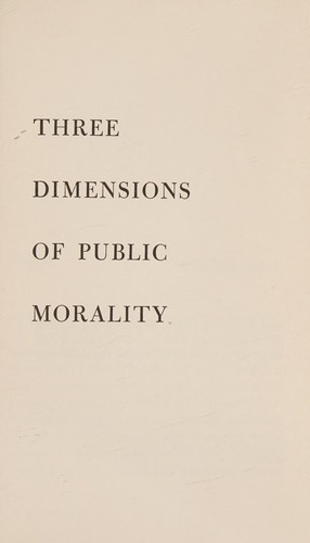 Three dimensions of public morality