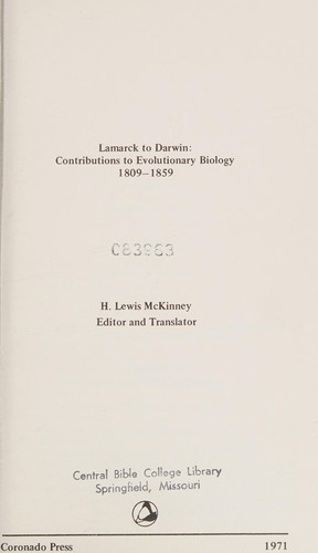 Lamarck to Darwin