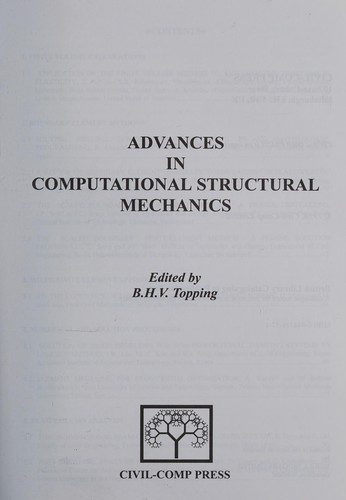 Advances in Computational Structural Mechanics