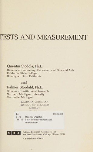 Basic educational tests and measurement