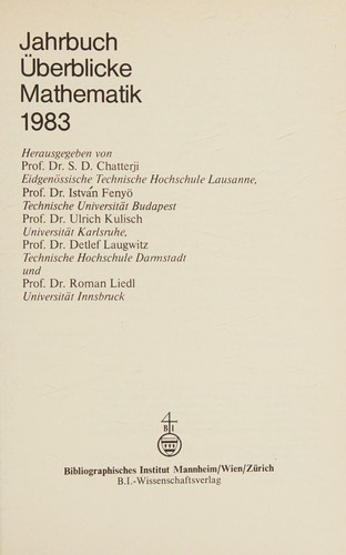 Jahrbuch Ueberblicke Mathematik 1983