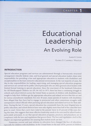 Leadership practices for special educators