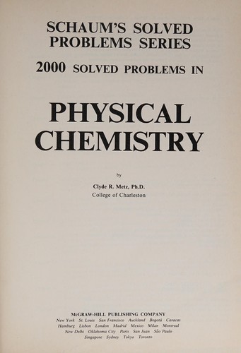 2000 solved problems in physical chemistry