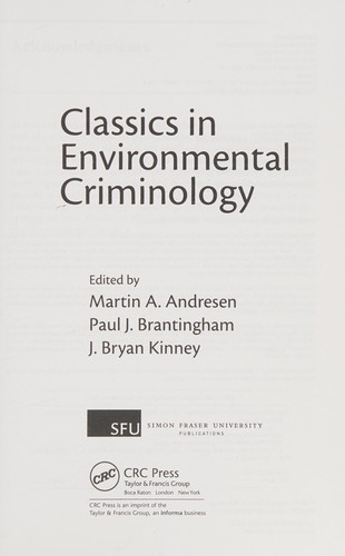 Classics in environmental criminology