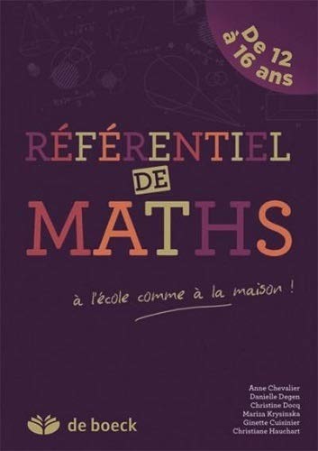 REFERENTIEL DE MATHS