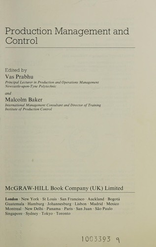 Production Management and Control