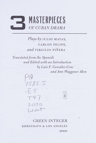 3 masterpieces of Cuban drama