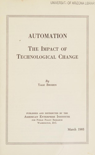 Automation: the impact of technological change