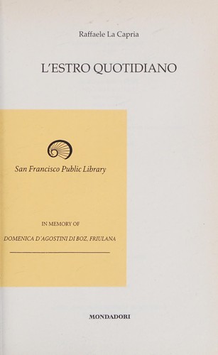 L' estro quotidiano