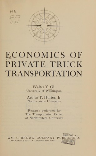 Economics of private truck transportation