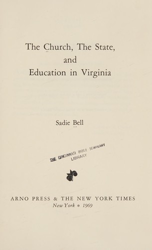 The church, the state, and education in Virginia