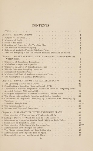 Sampling inspection by variables