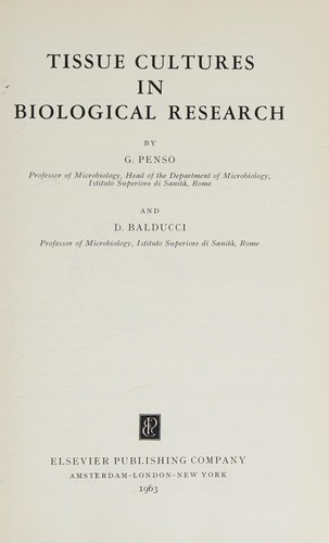 Tissue cultures in biological research