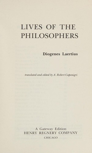 Lives of the philosophers
