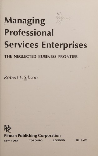 Managing professional services enterprises