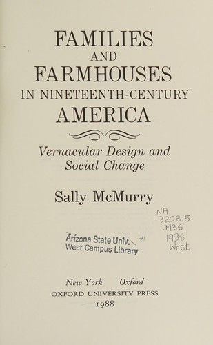 Families and Farmhouses in nineteenth-century America