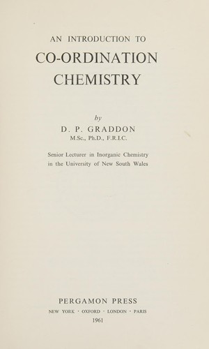 An introduction to co-ordination chemistry