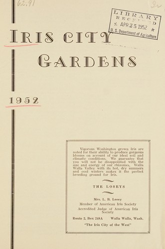 Iris City Gardens, 1952