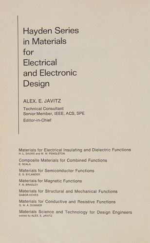 Materials for electrical insulating and dielectric functions