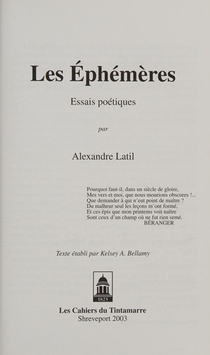 Les éphémères