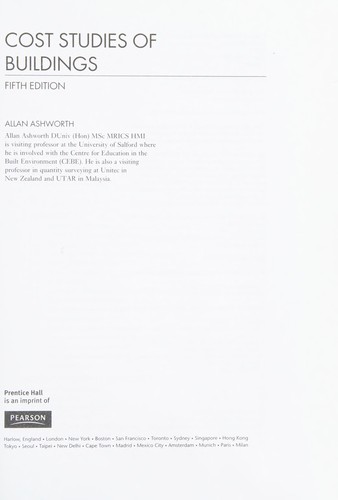 Cost studies of buildings